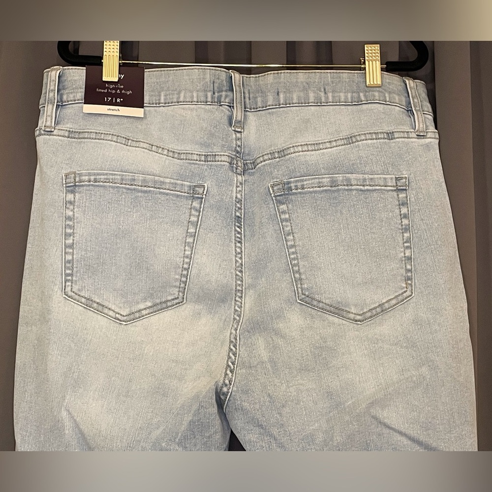 Ava & Viv Jeans High Rise Skinny Light Wash Size 17 - Picture 4 of 16